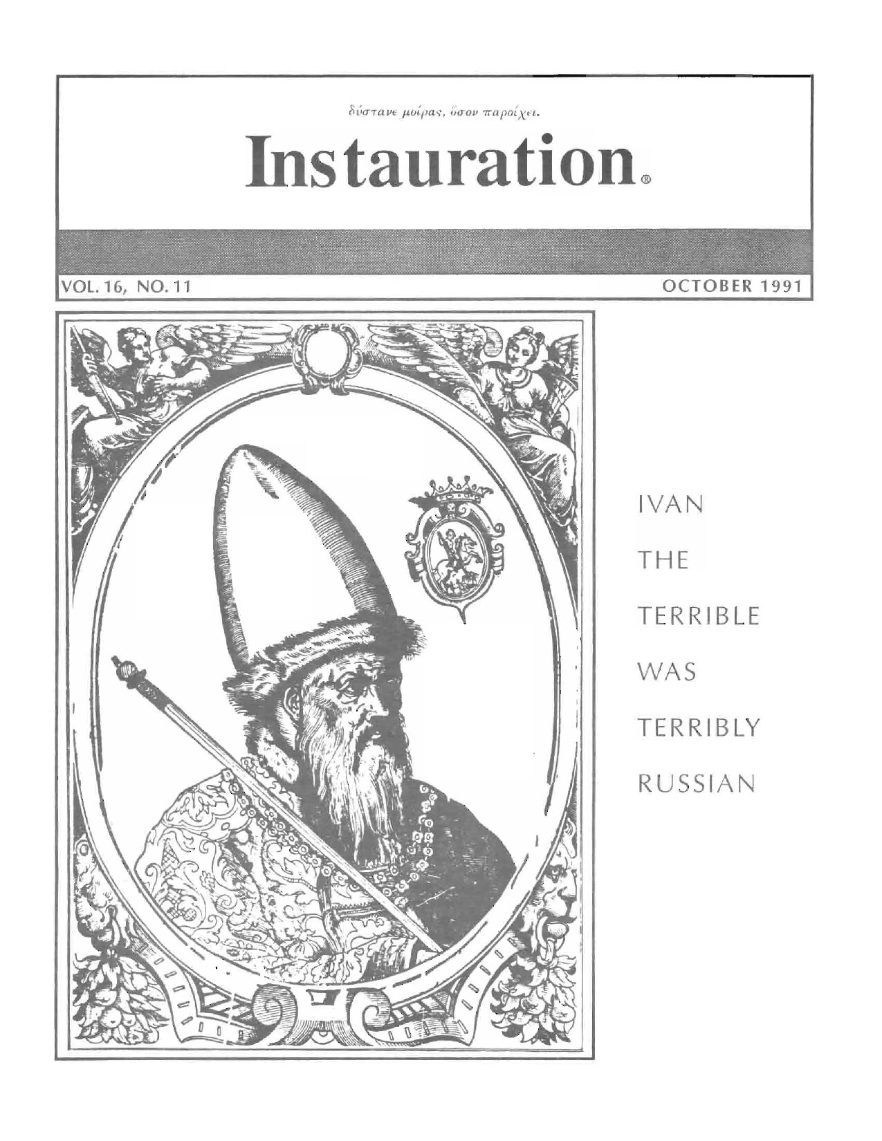 Instauration-1991-10-October-Vol16-No11