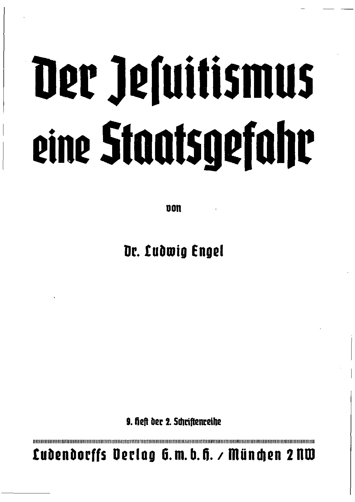 Der Jesuitismus eine Staatsgefahr