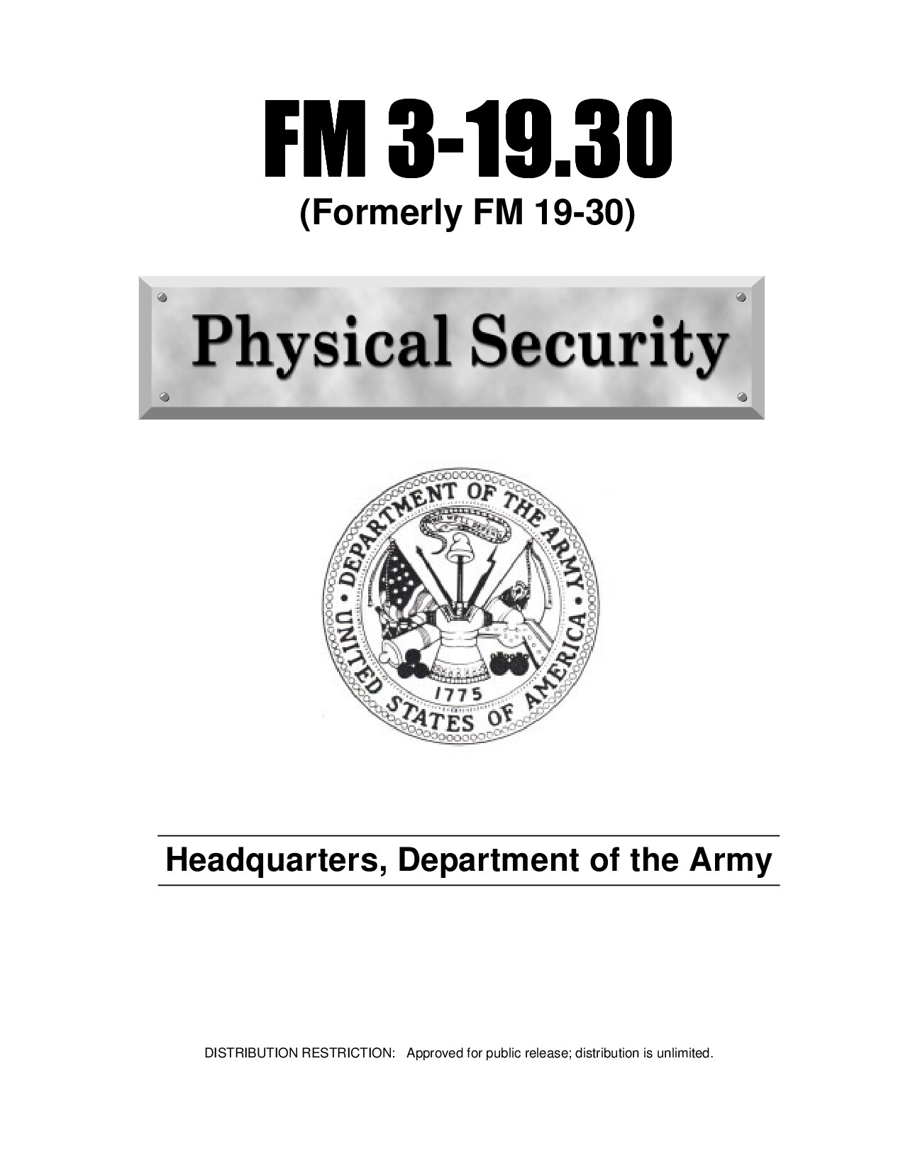 FM 3-19.30 Physical Security