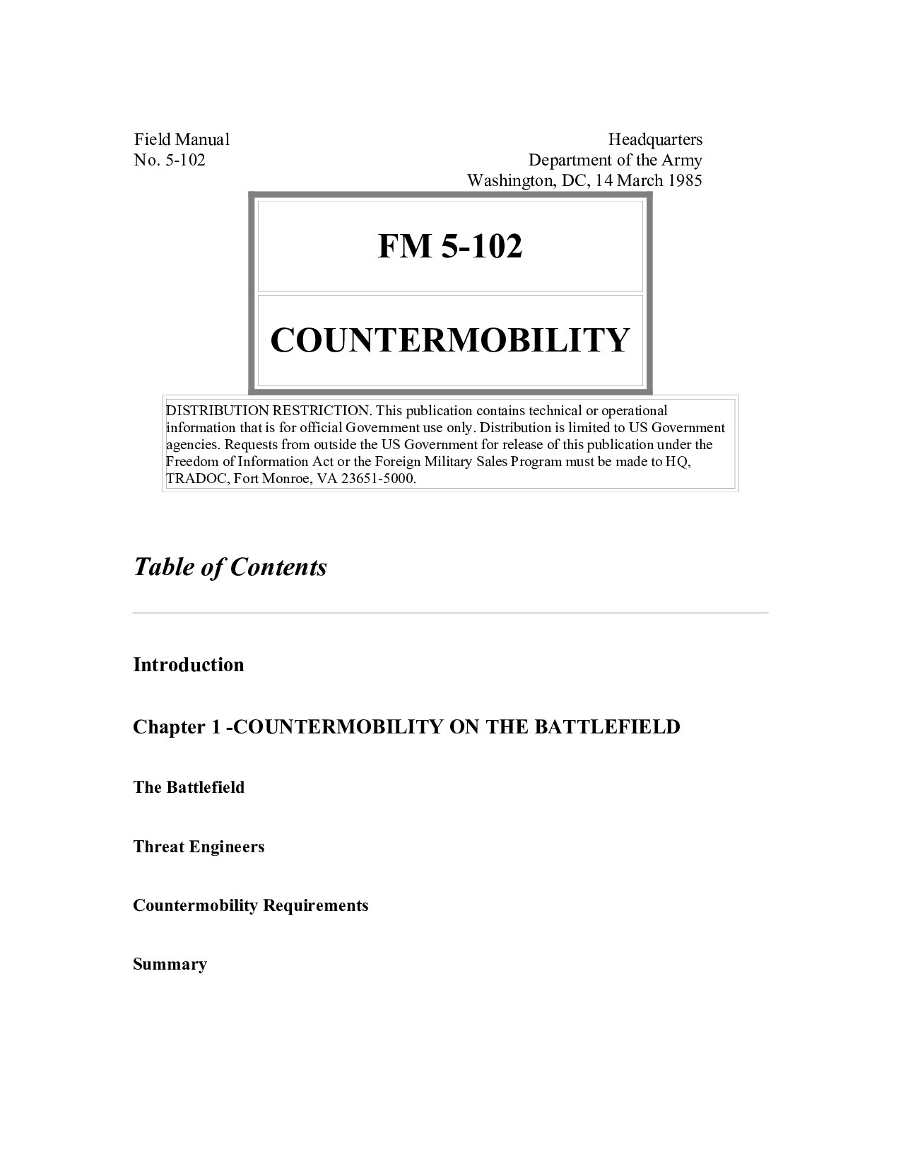 FM 5-102 Countermobility