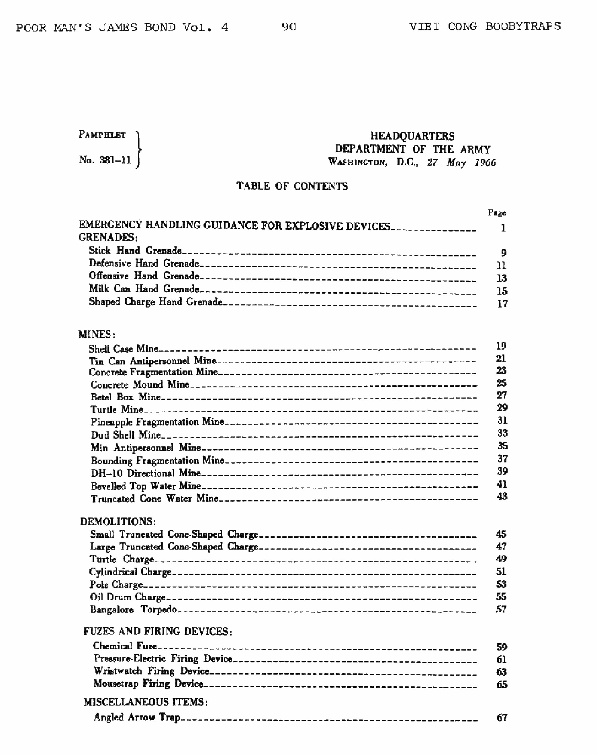 P 381-11 Viet Cong Boobytraps