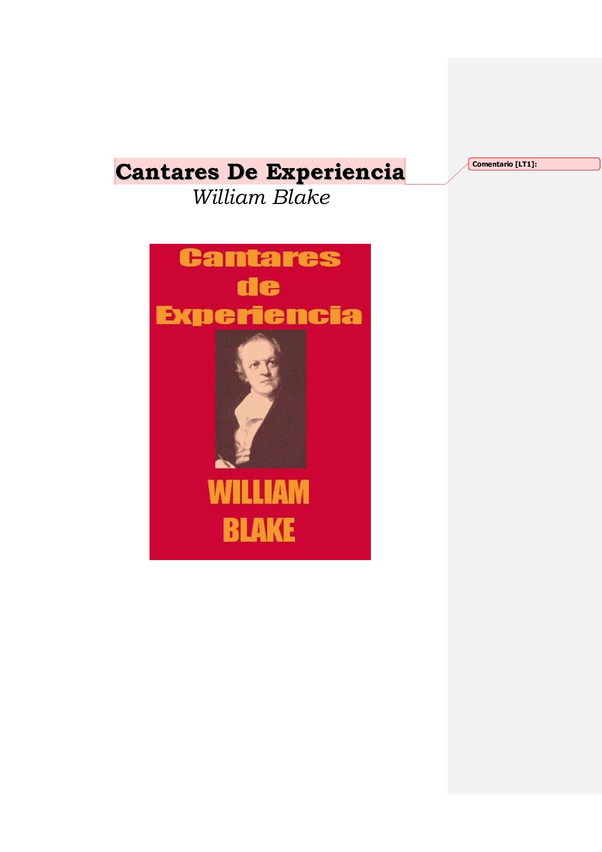 CANTARES DE EXPERIENCIA