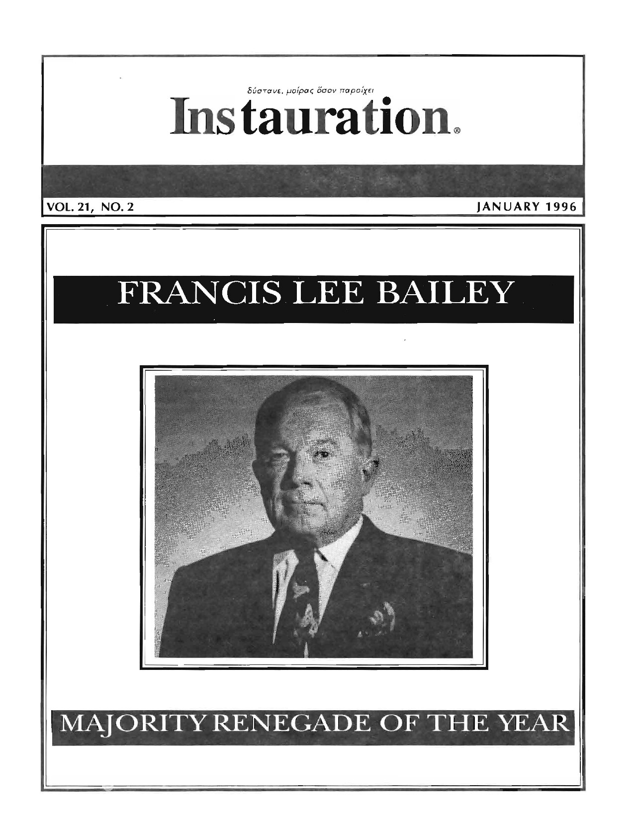 Instauration 1996 01 January Vol21 No2 pt1